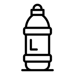 Plastic oil bottle icon. Outline plastic oil bottle vector icon for web design isolated on white background