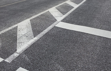 lines on asphalt