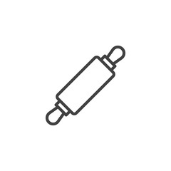 Rolling pin line icon. linear style sign for mobile concept and web design. Kitchen dough roller outline vector icon. Symbol, logo illustration. Vector graphics
