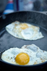 eggs frying