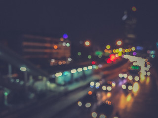 Obraz na płótnie Canvas blur of traffic in the city at night