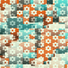 retro patchwork background