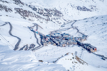 Andorra GrandValira Ski. Pyrenees Mountains