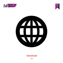 Outline Black worldwide icon vector isolated on white background. Popular icons for 2019 year. ui-kit-collection. Graphic design, mobile application, logo, user interface. EPS 10 format vector