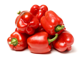 fresh bell pepper (capsicum) on white background