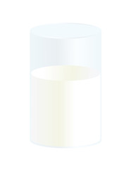 Vector illustration of a glass of milk