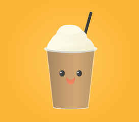 Vector illustration of iced coffee