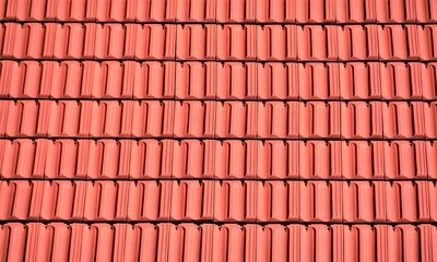 Uniform tiles on the roof