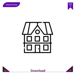 two-storey vector . Best modern, simple, isolated, type-of-houses , logo, flat icon for website design or mobile applications, UI / UX design vector format