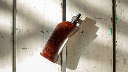 high end natural stabilized wood regulated box mods with rebuildable dripping atomizer, vaporizer...