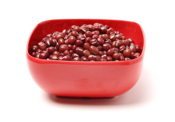 red beans isolated on white background