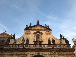 Church facade in Prague