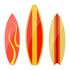 Surfboard vector design illustration isolated on white background