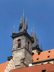Fototapeta na wymiar Church of our Lady over Tyn, Prague