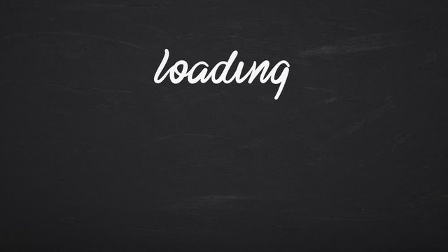 Video - Tafel in schwarz mit der Meldung loading 2019 - 2020 - Ladebalken