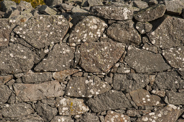 Stone wall in an old fortress at Vaxholm in the Stockholm archipelago