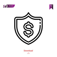 Outline Black shield icon. shield icon vector isolated on white background. management. Graphic design, mobile application, logo, user interface. EPS 10 format vector