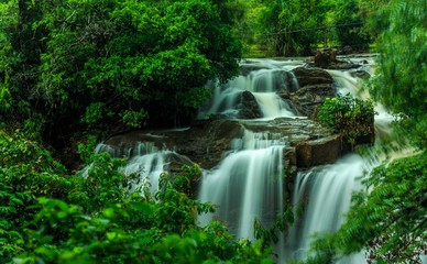 long exposure shot of beautiful Sirimane falls, Karnataka, India