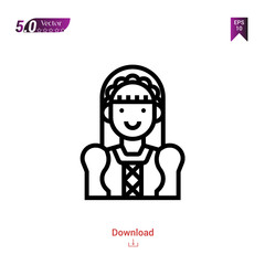 russian costume national costume icon vector isolated on white background.logo, People , Graphic design, mobile application, icons 2019 year, user interface. Editable stroke. EPS10 format