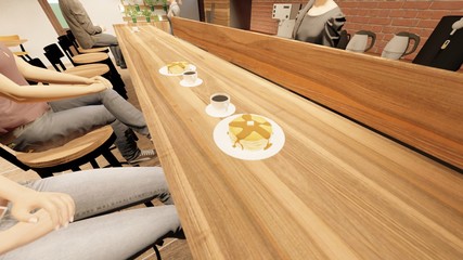 カフェ　人有り  イラスト52