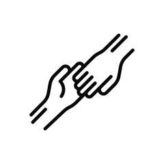 Obraz premium Black line icon for helpful 