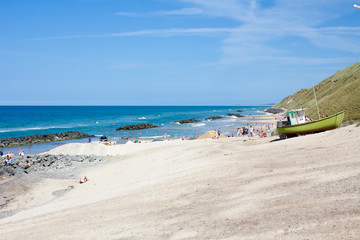 Beach view in Lønstrup, Scandinavia 
