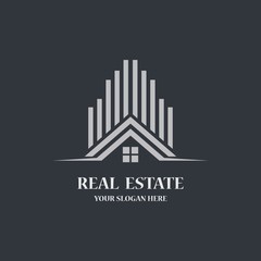 Real estate logo template vector icon