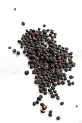 Tasmanian pepper on white background