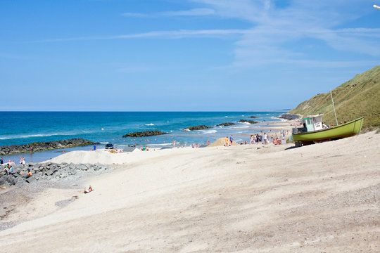Beach view in L&oslash;nstrup, Scandinavia 