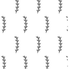 pattern of christmas floral decoration on white background