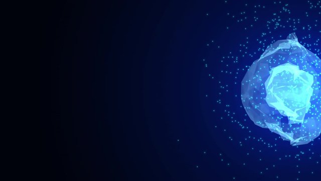 Motion loop intro plexus for digital innovation technology future fintech business abstract concept in international world global communication network blockchain decentralize linkage transaction