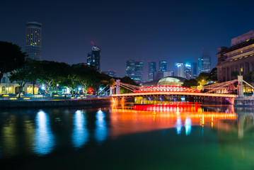 Fototapeta premium Singapore city at night