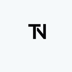 TN initials letter icon logo vector in black free download