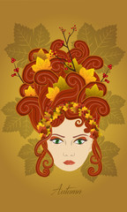 illustration depicting the beginning of autumn