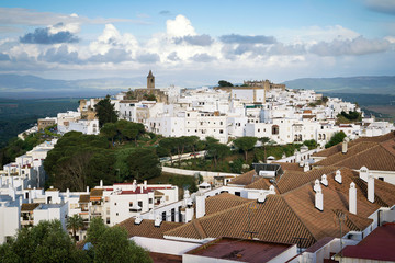 Vejer De La Frontera old town and new town view at Cádiz province, Andalusia, Spain © inigolaitxu