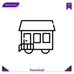 mobile-house vector . Best modern, simple, isolated, type-of-houses , logo, flat icon for website design or mobile applications, UI / UX design vector format