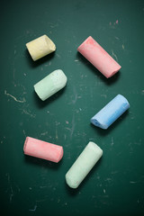 Chalk drawing concept.