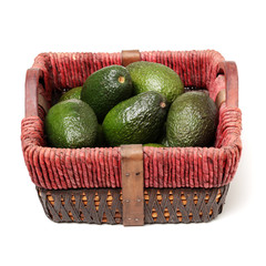 Avocado on a white background