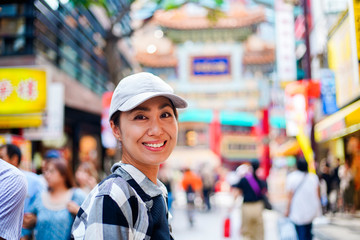 横浜観光・女性