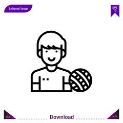 man vector icon. Best modern, simple, isolated,sport-avatar, flat icon for website design or mobile applications, UI / UX design vector format