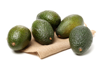 Avocado on a white background