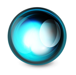 Abstract glass swirl spheres banner