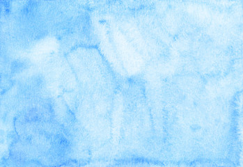 Watercolor light sky blue background texture