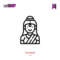 indian  national costume icon vector isolated on white background.logo, People , Graphic design, mobile application, icons 2019 year, user interface. Editable stroke. EPS10 format