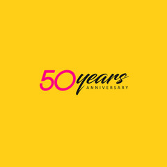 50 Year Anniversary Vector Template Design Illustration