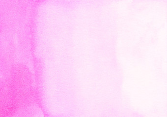 Watercolor light pink gradient background texture. Aquarelle abstract pastel fuchsia ombre backdrop.