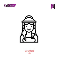 greek costume  national costume icon vector isolated on white background.logo, People , Graphic design, mobile application, icons 2019 year, user interface. Editable stroke. EPS10 format