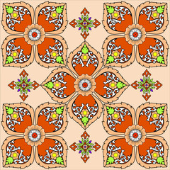 Seamless pattern. Vector with a bright pattern. Exquisite swirl geometric decor for wallpapers and tiles.