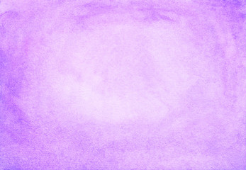Watercolor light purple frame background texture. Aquarelle abstract violet backdrop. Watercolour horizontal trendy template.