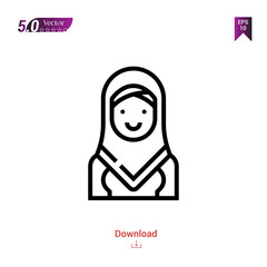 dubai costume national costume icon vector isolated on white background.logo, People , Graphic design, mobile application, icons 2019 year, user interface. Editable stroke. EPS10 format